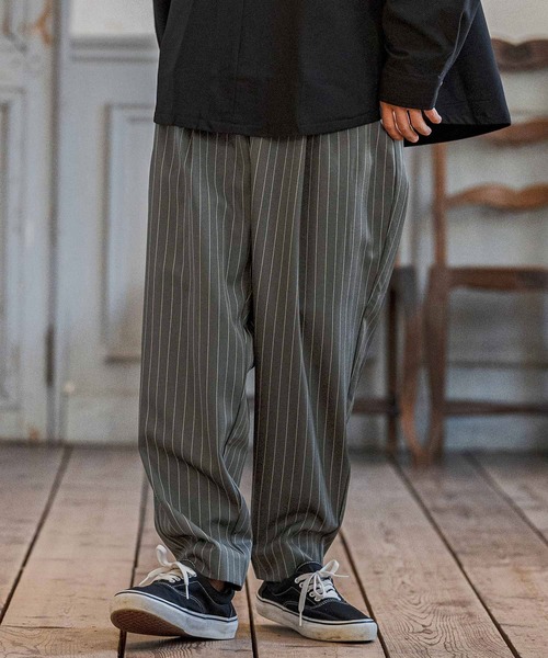 CAMBIO（カンビオ） スラックス mp14667-Classic Pinstripe Tapered