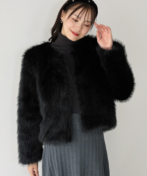 「BLUEEAST」 ノーカラージャケット「konhanfanコラボ」 MEDIUM ベージュ レディース_画像6