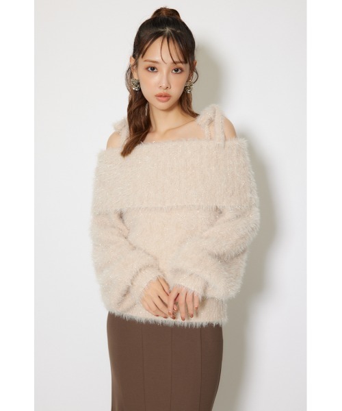 「rienda」 長袖ニット FREE ベージュ レディース_画像3