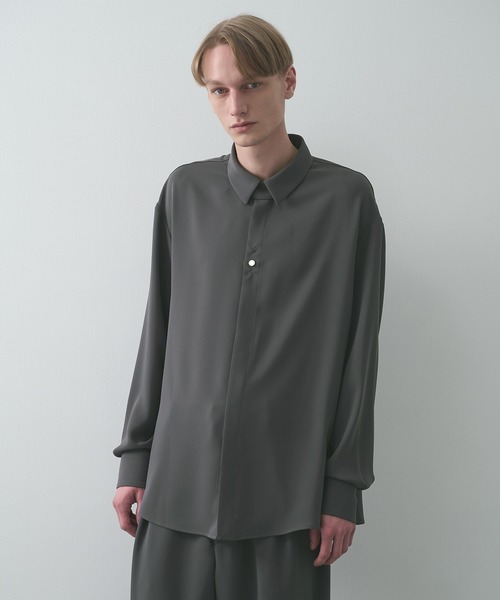 CULLNI（クルニ） シャツ Double Cloth Chin Tab Long Sleeve Shirt
