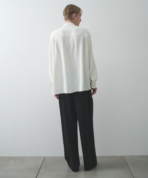 CULLNI（クルニ） シャツ Double Cloth Chin Tab Long Sleeve Shirt