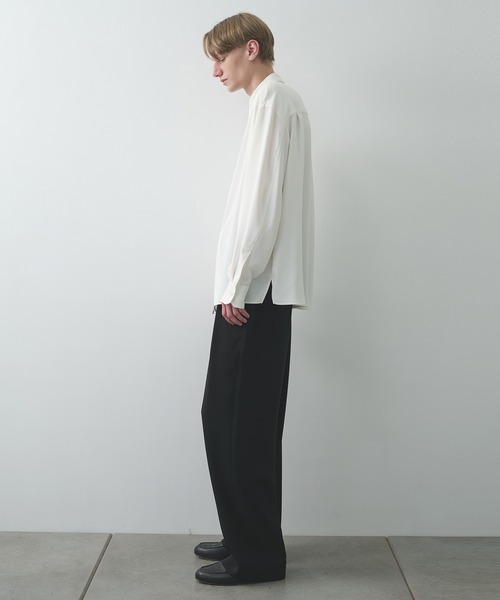 CULLNI（クルニ） シャツ Double Cloth Chin Tab Long Sleeve Shirt