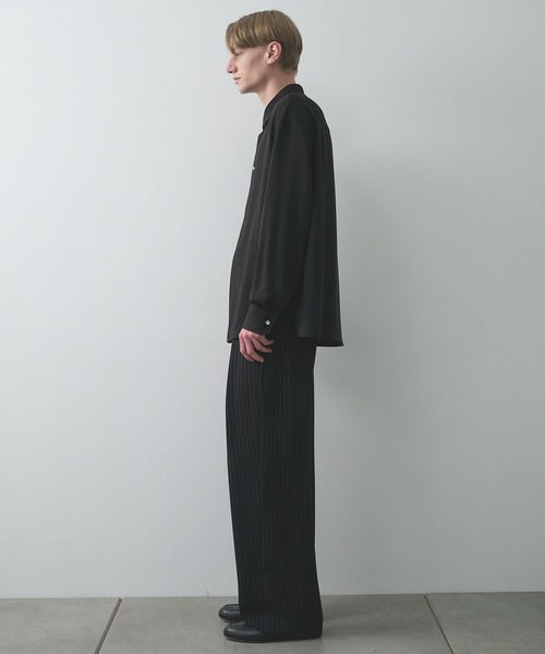 CULLNI（クルニ） シャツ Double Cloth Chin Tab Long Sleeve Shirt