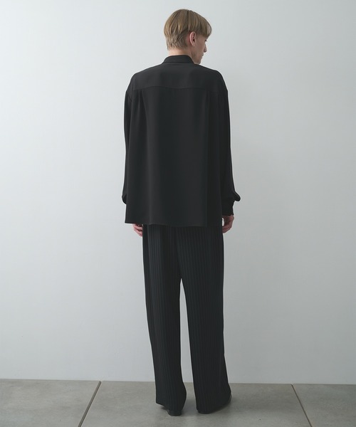 CULLNI（クルニ） シャツ Double Cloth Chin Tab Long Sleeve Shirt