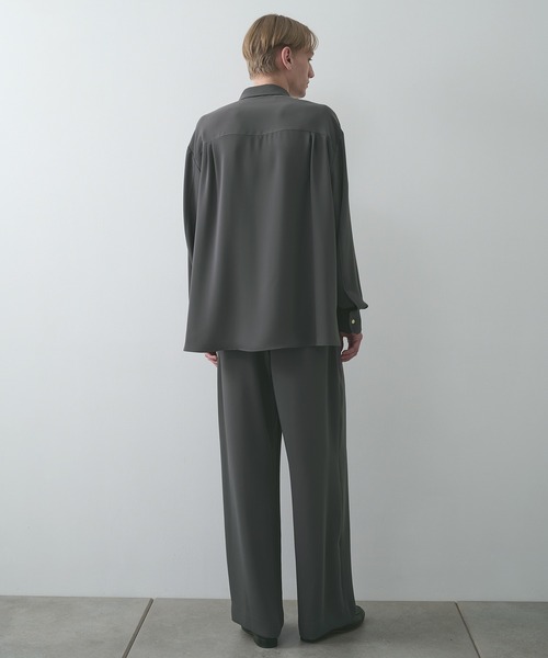 CULLNI（クルニ） シャツ Double Cloth Chin Tab Long Sleeve Shirt