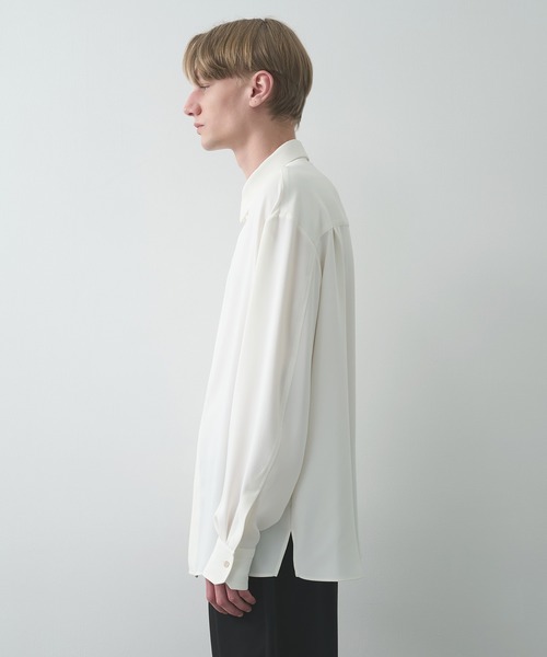 CULLNI（クルニ） シャツ Double Cloth Chin Tab Long Sleeve Shirt
