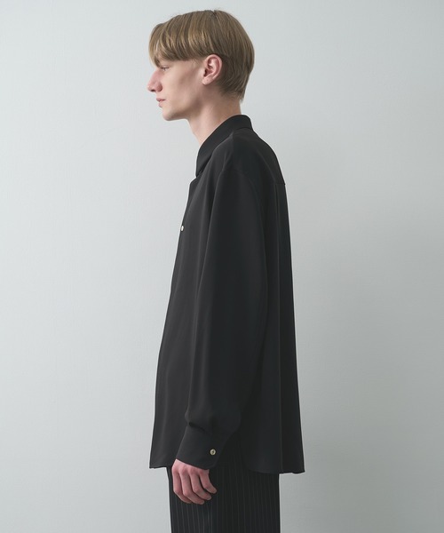 CULLNI（クルニ） シャツ Double Cloth Chin Tab Long Sleeve Shirt