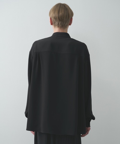 CULLNI（クルニ） シャツ Double Cloth Chin Tab Long Sleeve Shirt