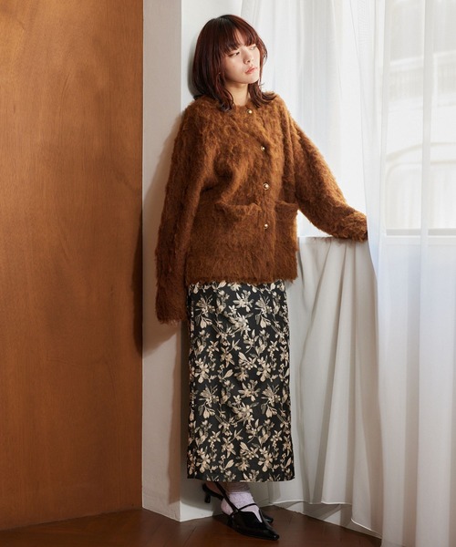 「mysty woman」 ニットカーディガン FREE アイボリー レディース_画像5