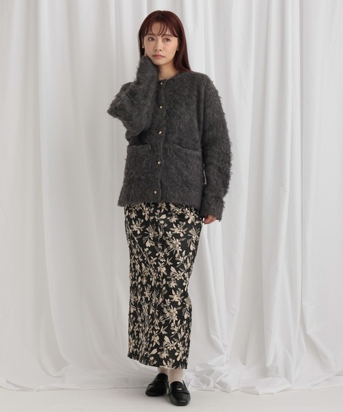 「mysty woman」 ニットカーディガン FREE アイボリー レディース_画像9