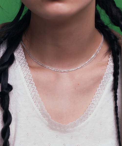 ネックレス 「silver925」Triple ballchain Nec / トリプルボールチェーンネックレス レディース メンズの画像