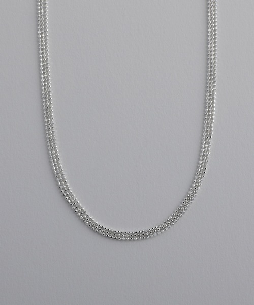ネックレス 「silver925」Triple ballchain Nec / トリプルボールチェーンネックレス レディース メンズの画像