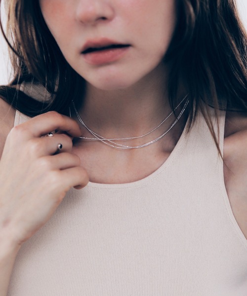 ネックレス 「silver925」Triple ballchain Nec / トリプルボールチェーンネックレス レディース メンズの画像