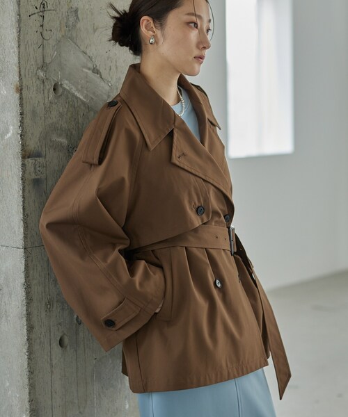 ZOE 2023AW トレンチショートコート　ブラウン ZOE 2023AW トレンチショートコート ブラウン 【公式通販】