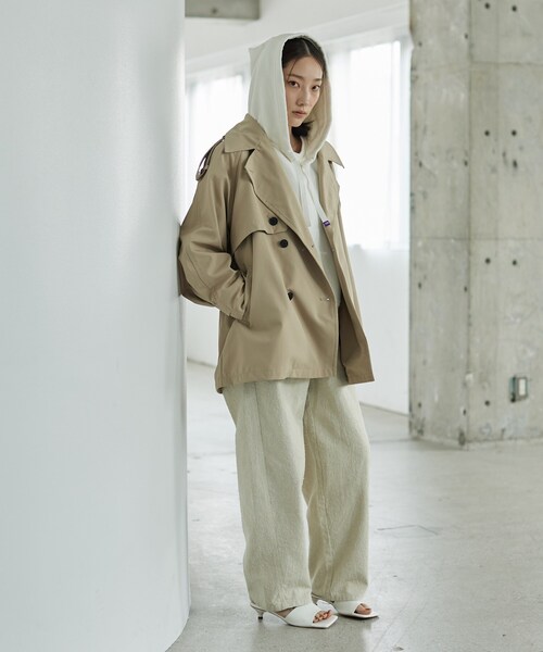 INDIVI GALLEST トレンチコート コート 「撥水」ボンディングショート
