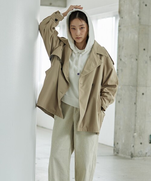 INDIVI GALLEST トレンチコート コート 「撥水」ボンディングショート
