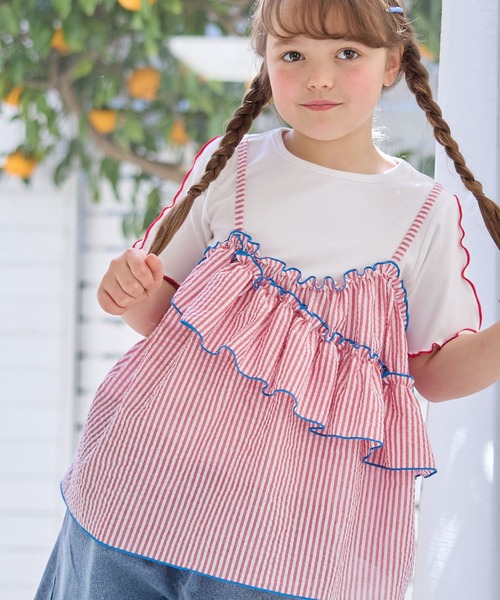 Piet tシャツ ストライプビスチェ＆メローTセット キッズ 子供服