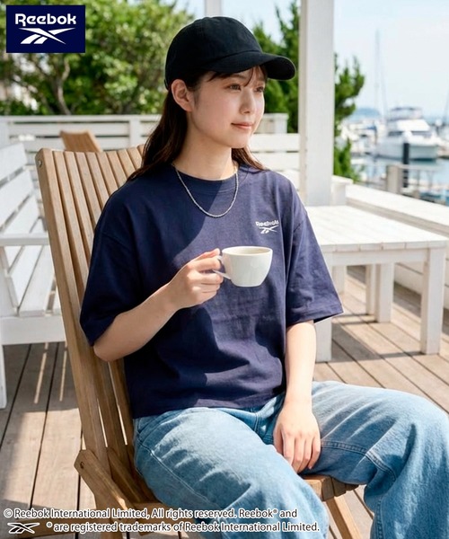 Reebok（リーボック） tシャツ UVカット 接触冷感 ワンポイント ロゴT