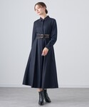 「ANAYI」 シャツワンピース 38 カーキ...の詳細画像2