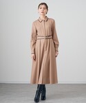 「ANAYI」 シャツワンピース 38 カーキ...の詳細画像3