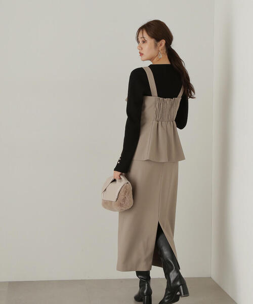 「PROPORTION BODY DRESSING」 サロペットスカート MEDIUM ブラウン レディース_画像4