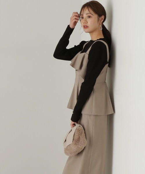「PROPORTION BODY DRESSING」 サロペットスカート MEDIUM ブラウン レディース_画像5
