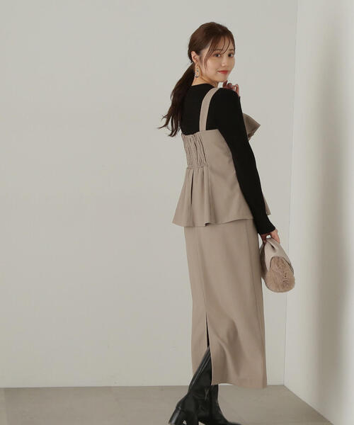 「PROPORTION BODY DRESSING」 サロペットスカート MEDIUM ブラウン レディース_画像6