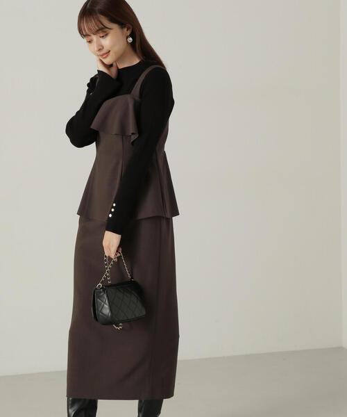 「PROPORTION BODY DRESSING」 サロペットスカート MEDIUM ブラウン レディース_画像9