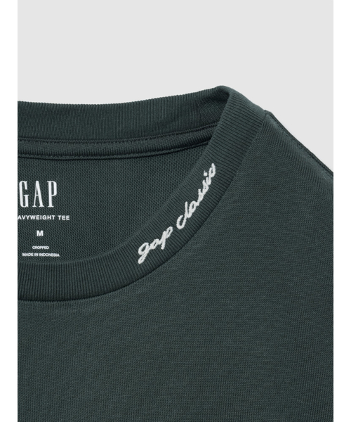 tシャツ ヘビーウェイト GAPロゴ リラックスフィット クロップドTシャツ メンズ レディースの画像