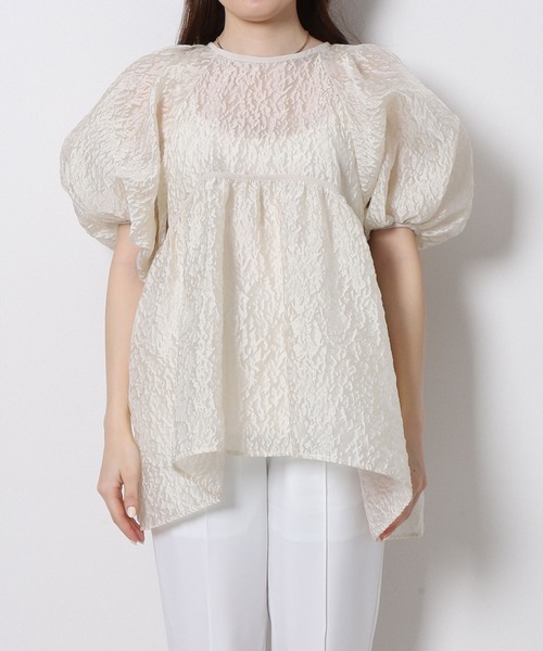 「Re.Verofonna」 7分袖ブラウス MEDIUM アイボリー レディース_画像5