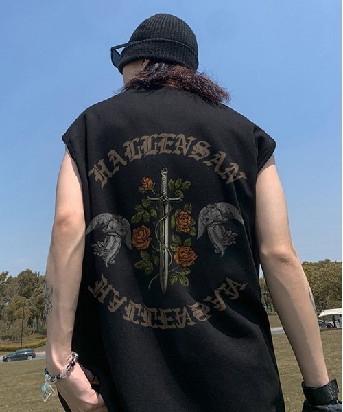 「MGV」 ノースリーブトップス X-LARGE グレー メンズ_画像3