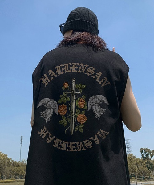 「MGV」 ノースリーブトップス X-LARGE グレー メンズ_画像4