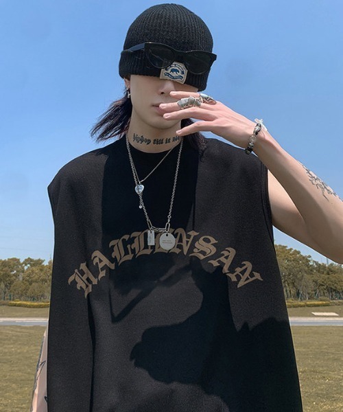 「MGV」 ノースリーブトップス X-LARGE グレー メンズ_画像5