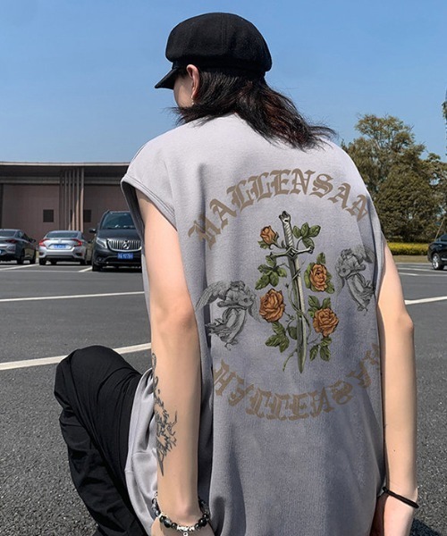 「MGV」 ノースリーブトップス X-LARGE グレー メンズ_画像7