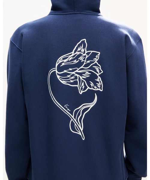 パーカー 'KENZO Tulip' エンブロイダリー ジップアップ フーディー イン コットン メンズの画像