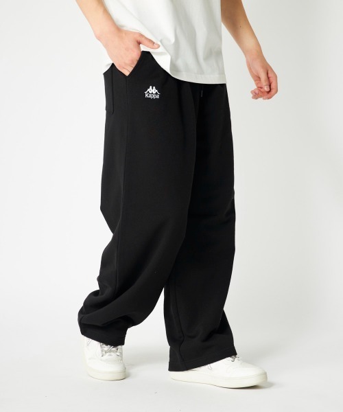 Kappa（カッパ） ワイドパンツ スウェットパンツ ジャージ カーヴィー