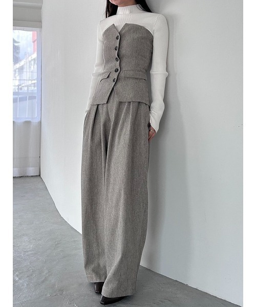 「SNIDEL」 パンツ 0 ベージュ レディース_画像4