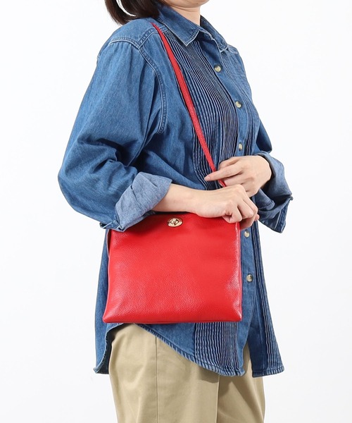 「COOCO」 ショルダーバッグ 9 クリアレッド レディース_画像5