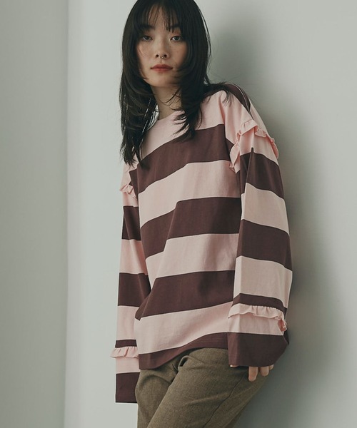 「mici」 長袖カットソー ONE SIZE ピンク レディース_画像3