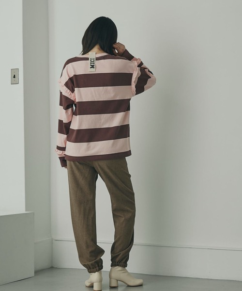 「mici」 長袖カットソー ONE SIZE ピンク レディース_画像5