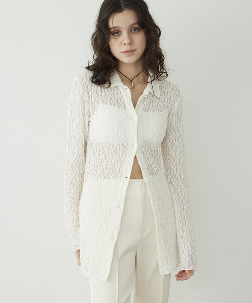 「Whim Gazette」 「THE PAUSE」長袖シャツ FREE ブラック レディース_画像6