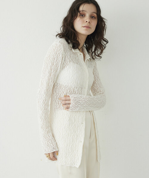 「Whim Gazette」 「THE PAUSE」長袖シャツ FREE ブラック レディース_画像8