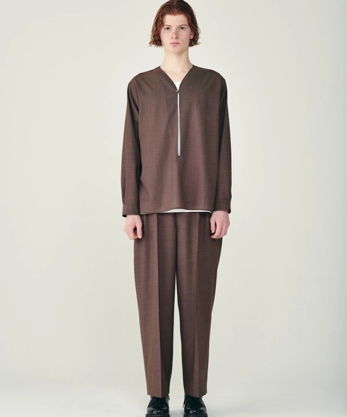 スラックス 「marka/マーカ」2/72ウール強撚トロピカル / ワンタックワイドトラウザーズ / ONE TUCK WIDE TROUSERSの画像