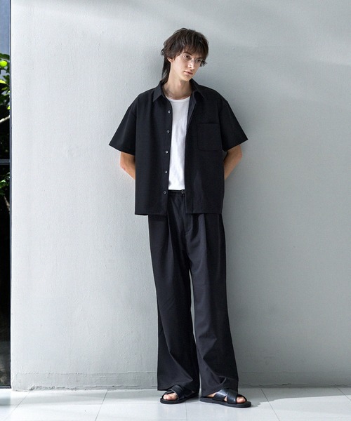 ASTRONOMY ワイドパンツ パンツ 「セットアップ対応」リネンミックス