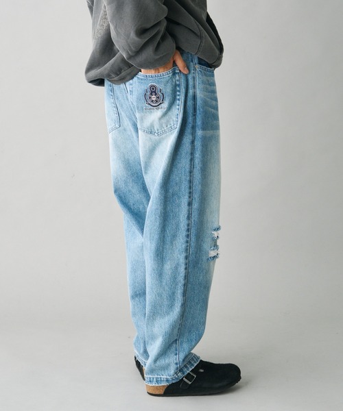 「Franklin Climbing」 デニムパンツ MEDIUM サックスブルー メンズ_画像3