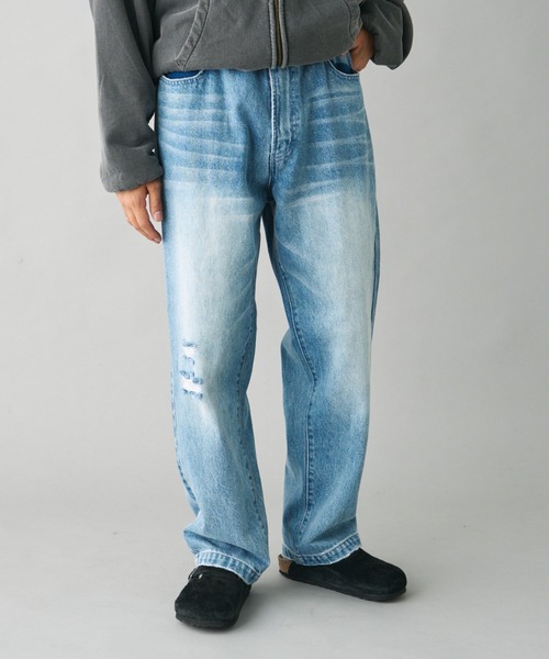 「Franklin Climbing」 デニムパンツ MEDIUM サックスブルー メンズ_画像6