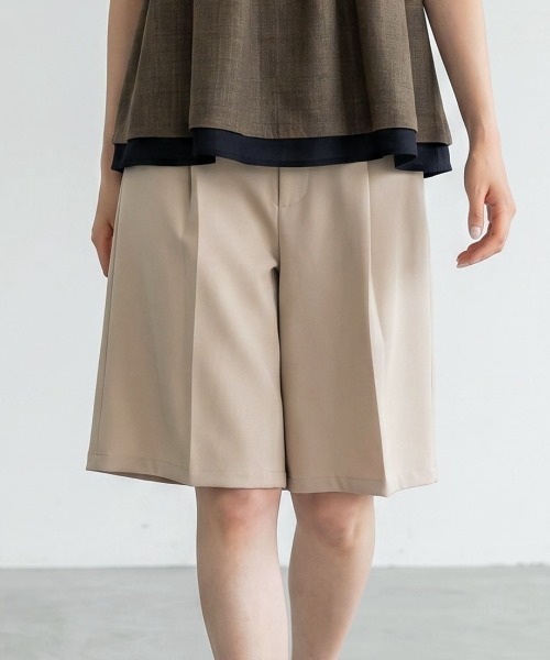 ハーフパンツ ワイドパンツ パンツ バミューダパンツ レディース
