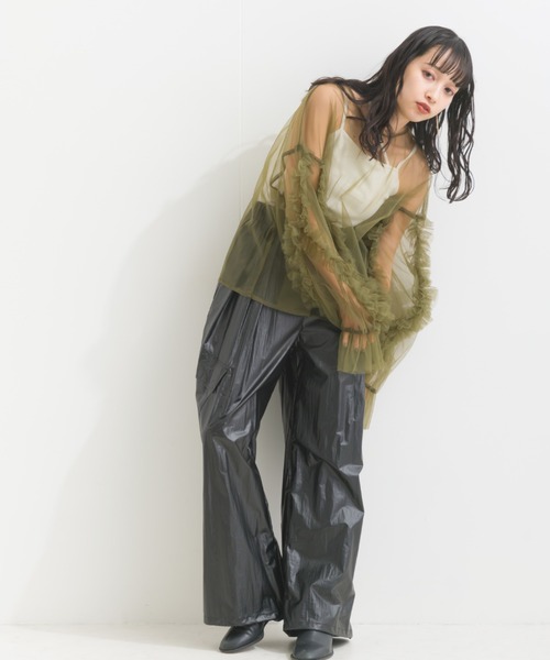 「terrace」 カーゴパンツ MEDIUM ブルーグレー レディース_画像6