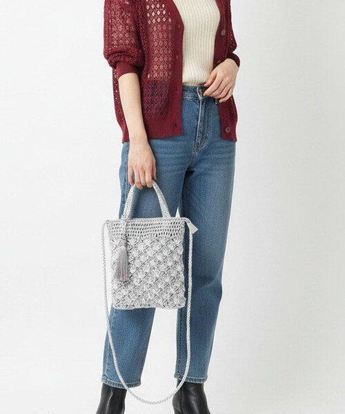 「COOCO」 ショルダーバッグ 9 シルバー レディース_画像3