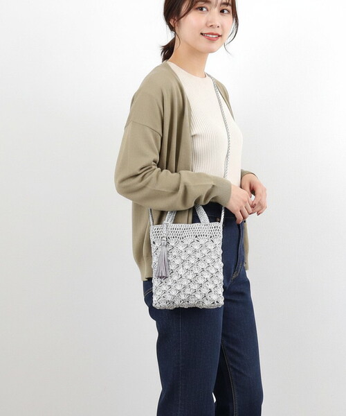 「COOCO」 ショルダーバッグ 9 シルバー レディース_画像4
